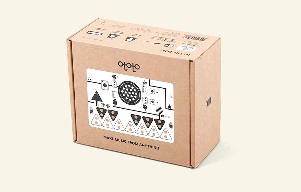 Image of synthesizer packaging with illustration detail on front of box